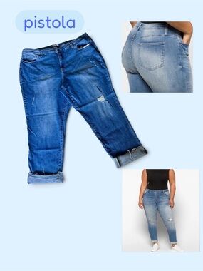 pistola Flattering Distressed Jeans Plus Size 24